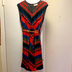 LA LOUCHE ‘Duchess’ dress, size L, pink/black
